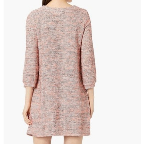 Maternal America Women's Maternity Bouclé Shift Dress size Medium Pink/Gray - Picture 3 of 6